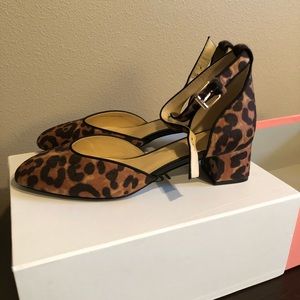 NIB Cabi Kitten Ankle Strap Shoes, Size 8
